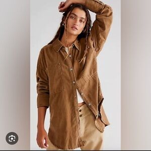 Free People Baby Cord Buttondown
